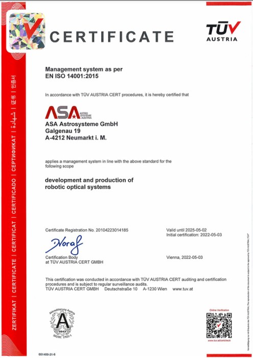 tuv certificate iso 14001