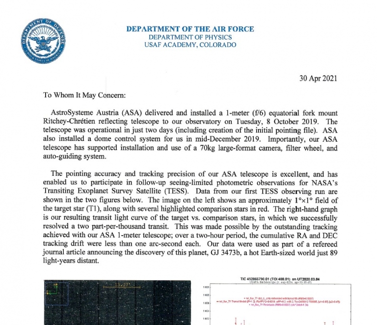 U.S. Air force statement